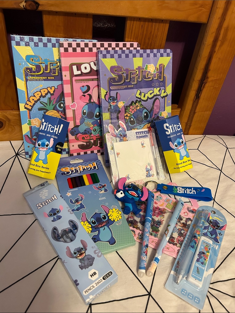 Stitch Kids Stationery & Accessory Set - Blue